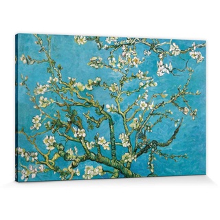 1art1 Vincent Van Gogh Poster Blühende Mandelbaumzweige, 1890 Bilder Leinwand-Bild Auf Keilrahmen | XXL-Wandbild Poster Kunstdruck Als Leinwandbild 120x80 cm