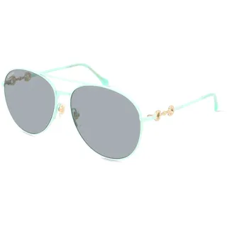 Gucci GG1698S Damen-Sonnenbrille Vollrand Pilot Metall-Gestell, grün