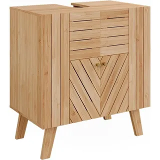 Vicco Waschbeckenunterschrank Lucie 60 x 65 cm mit 2 Türen Braun
