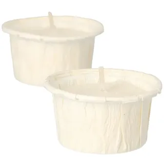 Papstar 400 Teelichte Ø 42 mm · 25 mm weiss nachhaltig, in Papierhülle