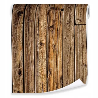 WallArena - Vlies Tapete Holz Bretter 10m - Tapeten für Wohnzimmer Schlafzimmer - Vliestapete Wandtapete - Tapete - Motivtapeten - Wand Dekoration - 3D Effekt- inkl. Kleister - Holzoptik Braun