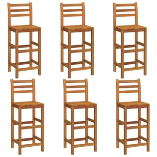 vidaXL Barhocker 6 Stk.  Massivholz  Akazie Braun