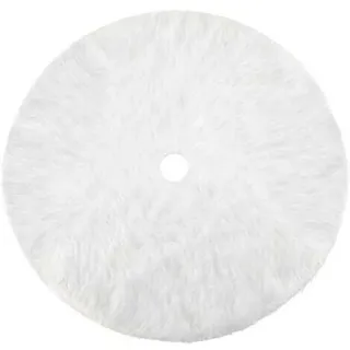 Weißer Plüsch-weihnachtsbaumrock Im Schnee-look, Weihnachtsbaumschmuck, Festtagsmatte, Baumfußabdeckung, Weihnachtsbaumdecke, 90 Cm / 35 Zoll