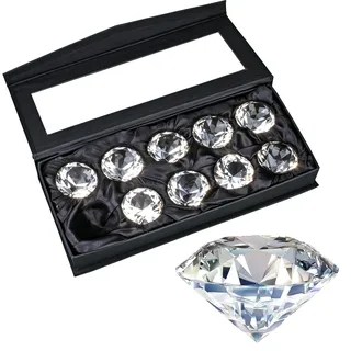 Kristalldiamant-Schmucksteine, Heimdekoration, Hochzeitstischdekoration, Glas-Briefbeschwerer, 40 mm, 10 Stück