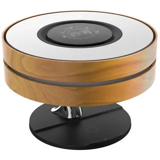 fontastic Icona LED Nachttischlampe Bluetooth Lautsprecher Wecker Bluetooth-Lautsprecher schwarz