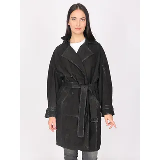 Ledermantel MAZE "4202122", Damen, Gr. M, schwarz, Obermaterial: 100% Lammleder / Innenfutter: 100% Baumwolle / Ärmelfutter: 100% Polyester, Mäntel
