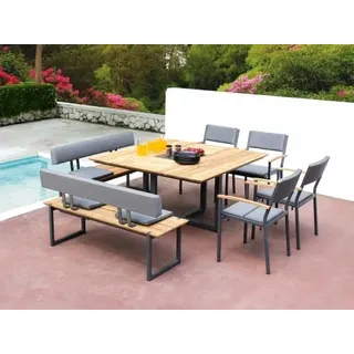 Zebra Gartenmöbel-Set Quadux Alu-2, aus recyceltem Teakholz