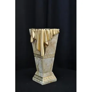 JVmoebel Dekovase Vase Medusa Antik Stil handgefertigt aus Stuckgips für Innenräume, Made in Europa beige