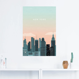 Wandbild ARTLAND "New York", bunt (farbe bild(er): blau), B:40cm H:60cm, Bilder, als Alubild, Leinwandbild, Poster, Wandaufkleber in verschied. Größen
