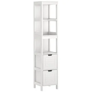 osoltus Badregal osoltus Badschrank Hochschrank Badregal Hampton 144 cm Holz Weiß