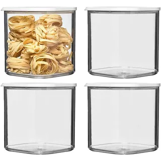 Mepal Modula quadratische Küchendose weiß 27,5 x 27,5 x 11 cm 2,75 l 4-teiliges Set