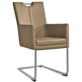 Niehoff Colorado Schwingstuhl AL 652, Rundrohr, Microfaser Nirvana beige