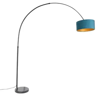 QAZQA Bogenleuchte 50 cm Blau/Schwarz