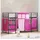 Kinderbett Loft 80 194 116 cm schwarz-pink