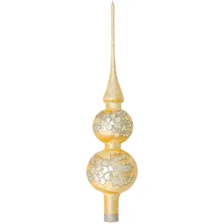 Krebs Glas Lauscha gold Eislack