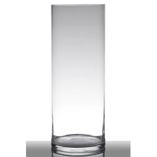 INNA-Glas Bodenvase Glasvase Zylinder Sansa Earth, klar, 50cm, Ø19cm weiß