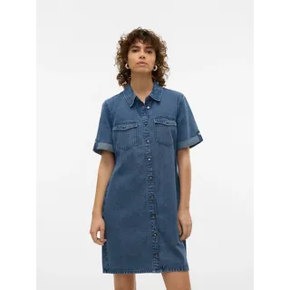 Vero Moda Jeanskleid Kurzarm Blau 34