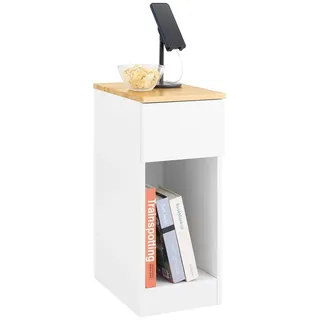 SoBuy Nachtschrank FBT111-II 40 x 30 x 50 cm Weiß