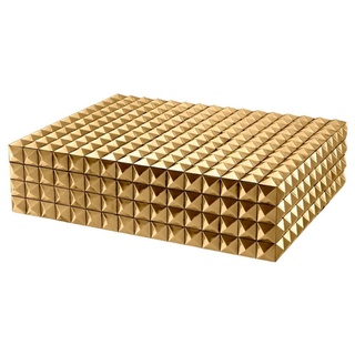 Casa Padrino Luxus Schmuckschatulle / Schmuckkasten mit Deckel Gold 40 x 30 x H. 10 cm - Luxus Accessoires