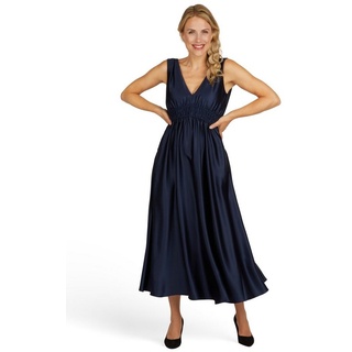 Kleo Abendkleid Abendkleid aus Satin Mit seitlichen Eingrifftaschen blau 46