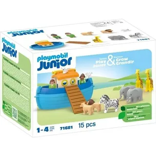 PLAYMOBIL Junior Arche Noah, Transportable, 15 Teile, Schwimmfähig, Mit Tieren, Ab 1 Jahr