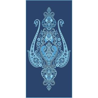 Bassetti RAGUSA Strandtuch aus 100% Baumwolle in der Farbe Blau B1, Maße: 90x180 cm - 9322115