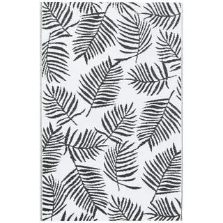 vidaXL Outdoor-Teppich 190 x 290 cm weiß/schwarz