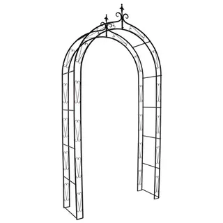 Rosenbogen »Dunster«, HxBxT: 248 x 121 x 40 cm, Metall, schwarz