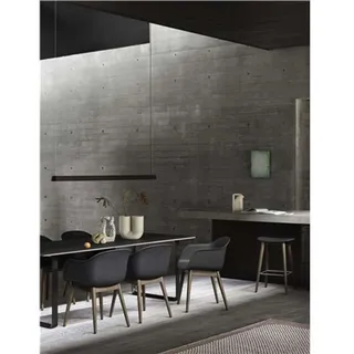 Pendelleuchte Muuto, dimmbar, Schwarz, für Esszimmer, Aluminium - 169.2 - 5.4