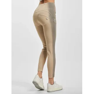lässige Freddy Damen Jeans Skinny Fit Stretch Reißverschluss Beige - M