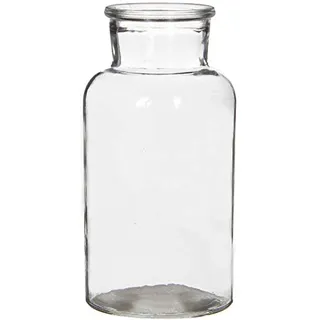 Glasflaschen EMMA, Vasen in verschiedenen Größen H 14/16,5/20 cm - Apothekerflaschen Arzneimittelflaschen Glasvasen Flaschen Menge 6 x, Größe H 14 cm/Ø 7 cm