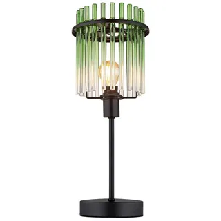 GLOBO LIGHTING Tischleuchte, Leuchtmittel nicht inklusive, Tischleuchte Beistelllampe Schreibtischlampe Nachttischlampe Glas Grün grün