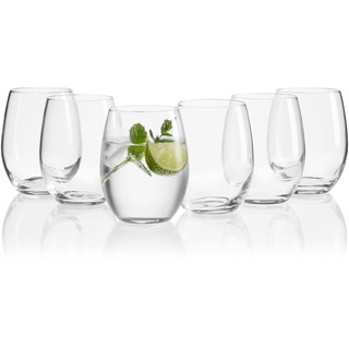 MÄSER 933625 Il Premio 6 Trinkgläser, Wassergläser, Saftgläser, Gläser Set 36 cl aus hochwertigem Kristall, geblasene Kristallgläser für Gin Tonic, Wasser, Säfte und Schorlen