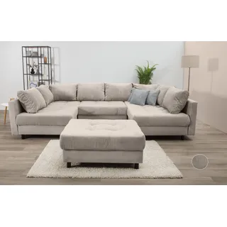 Collection AB Wohnlandschaft Polyester U-Form 3-Sitzer braun