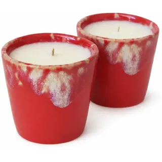 Costa Nova Kerze Grespresso, Rot, Keramik, Naturmaterialien, Handmade in Europe, Dekoration, Kerzen & Zubehör, Kerze im Glas