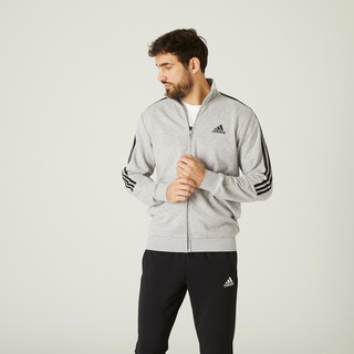 Adidas Trainingsanzug Herren Baumwolle - Aeroready graumeliert, GRAU|SCHWARZ, M
