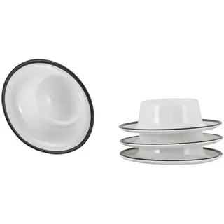 Gimex Linea Line Eierbecher, 4er Set, schwarz