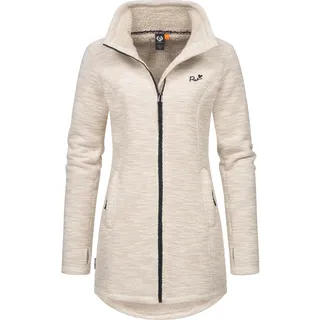 Ragwear Damen, weiche Strickjacke Übergangsjacke mit Teddy-Fleece Miram Melange YOUMODO Taupe Gr. XL - XL