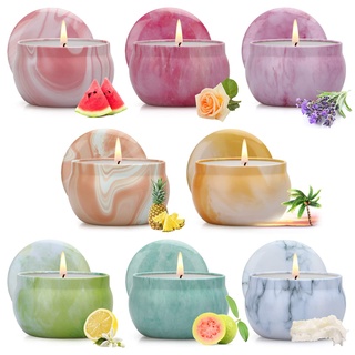 Duftkerzen Geschenke Für Frauen, 8 Stück Duftkerzen Geschenk Set Aromatherapie Kerze, Duftkerze Aroma Kerzen, Natürliche Sojakerze Kerzen für Weihnachten,Geburtstag,Muttertag,Valentinstag,Hochzeiten