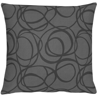 APELT Dekokissen 4195 Pique Uni, Kissenhülle mit Füllung, 1 Stück grau 39 cm x 39 cm