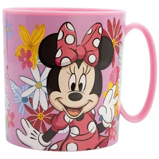 Disney Minnie Mouse Becher - Mikrowellengeeigneter Kunststoffbecher 390 ml – für Kinder, 1-tlg., besonders Leicht, ideal für Unterwegs bunt