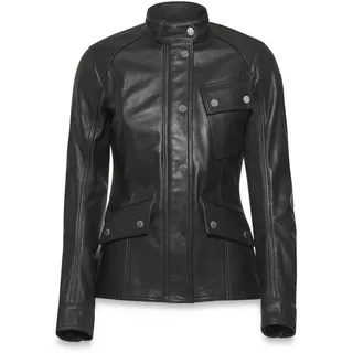 Belstaff Motorradjacke Penrith Damen Motorrad Lederjacke Ellenbogenprotektoren enthalten,Schulterprotektoren enthalten schwarz 3XL