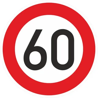 Geburtstagschild 60 Verkehrszeichen Verkehrsschild Straßenschild Geburtstagsschild Schild Geburtstag PVC 40 cm