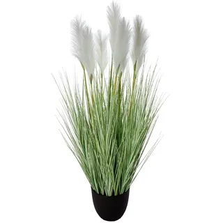 Arnusa Großes künstliches Pampasgras 120 cm Kunstgras Dekogras KP118 Kunstpflanze Schilf Gras