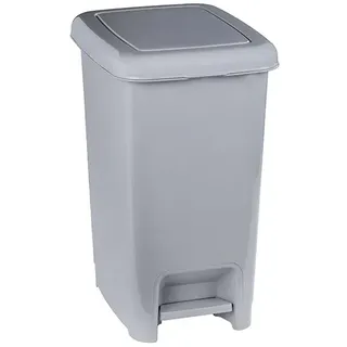 Treteimer Orgavente SLIM Tretmülleimer quadratisch 60 L Abfalleimer mit Beutelhalter aus Kunststoff, HACCP-konform