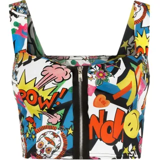 WearAll - Damen reißverschluss Bandeau Boobtube gepolsterte Trageriemen Crop Top Bralet - Größe 36-42 - 36-38