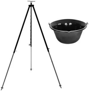 Grillplanet Schwenkgrill Gulaschkessel 15 Liter schwarz