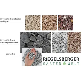 Gartenwelt Riegelsberger Dekosteine Ziersplitt 25 kg Splitt ungewaschen Gabionenfüllung Deko Garten braun