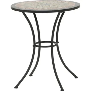 Siena Garden Prato Gartentisch Ø 60 x 71 cm schwarz/bunt
