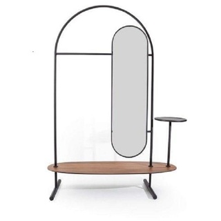 JVmoebel Kleiderständer Luxuriös Spiegel mit Regal Modern Stilvoll Möbel in für Diele Neuheit, (1 St., Diele spiegel mit Regal), Made in Europa schwarz